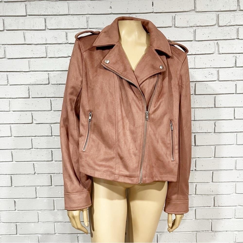 ASOS Dusty Pink Leather Jacket NWT